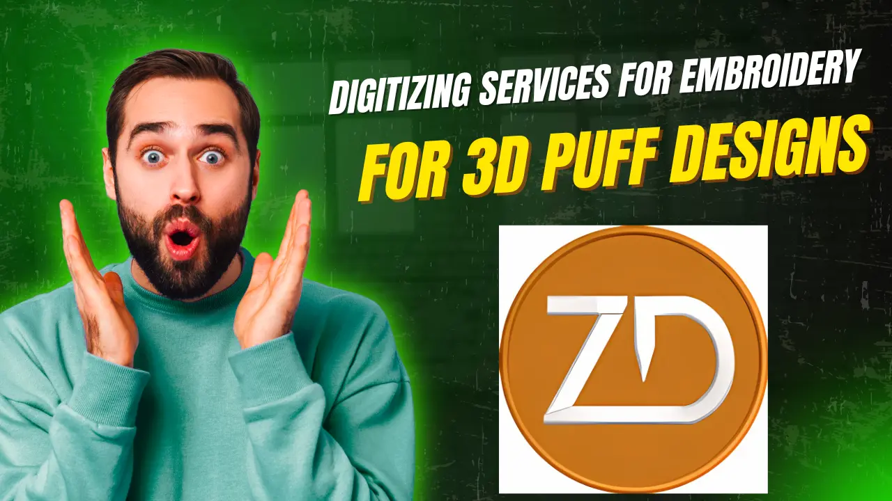 Digitizing Services for Embroidery for 3D Puff Designs