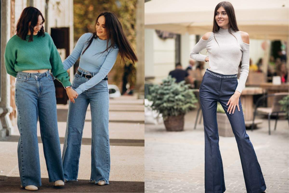 Wide leg jeans