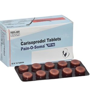 Pain O Soma 500mg (Carisoprodol) 10 pills in blister pack
