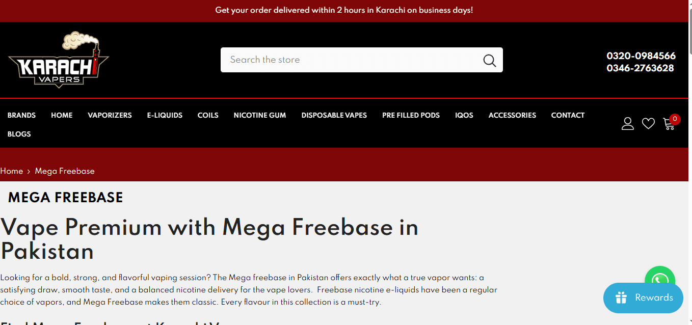 mega eliquid price in pakistan