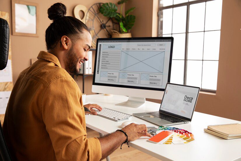 Modern San Diego web design showcasing a responsive website on desktop and mobile devices.