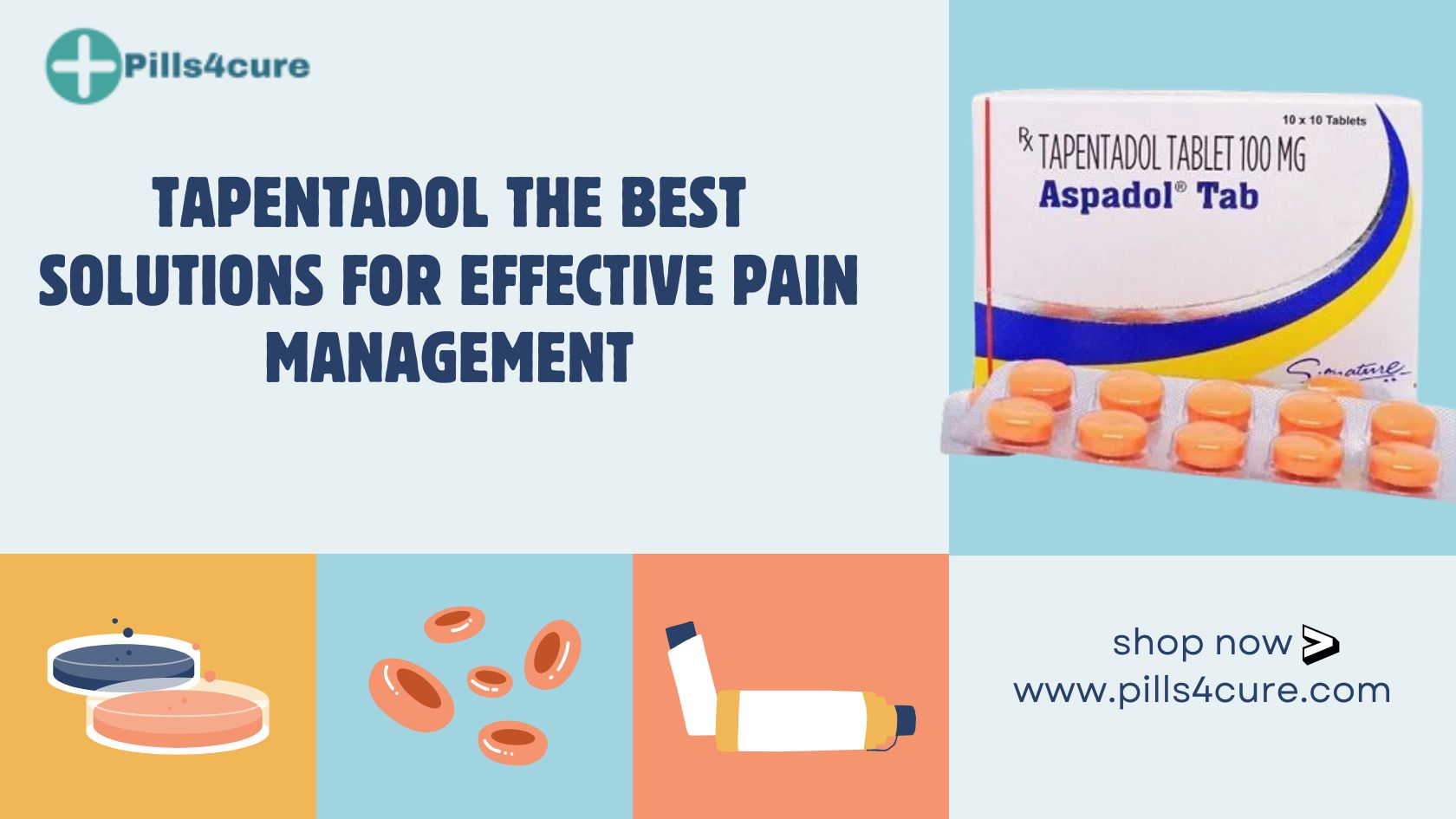 Aspadol 100mg Tapentadol tablets online delivery across UK for fast pain relief